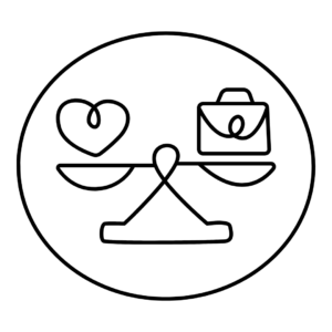 balance scale to symbolize work life balance